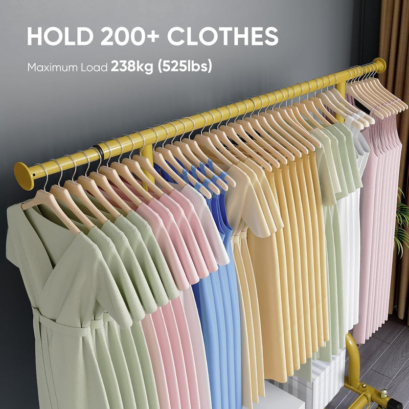 Heavy Duty Clothes Rail 238KG Capacity Extendable Hanging