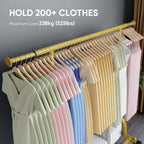 Heavy Duty Clothes Rail 238KG Capacity Extendable Hanging