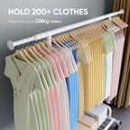 Heavy Duty Clothes Rail 238KG Capacity Extendable Hanging