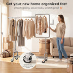 Heavy Duty Clothes Rail 272KG Metal Rack