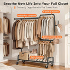 Heavy Duty Clothes Rail 272KG Metal Rack