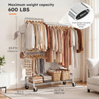 Heavy Duty Clothes Rail 272KG Metal Rack