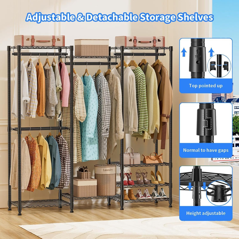 Heavy Duty Clothes Rail Clothing Rails Open Wardrobe