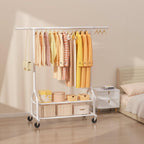 Heavy Duty Clothes Rail Clothing with Shelves