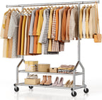Heavy Duty Clothes Rail Clothing with Shelves