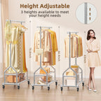 Heavy Duty Clothes Rail Clothing with Shelves