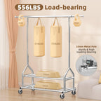 Heavy Duty Clothes Rail Clothing with Shelves