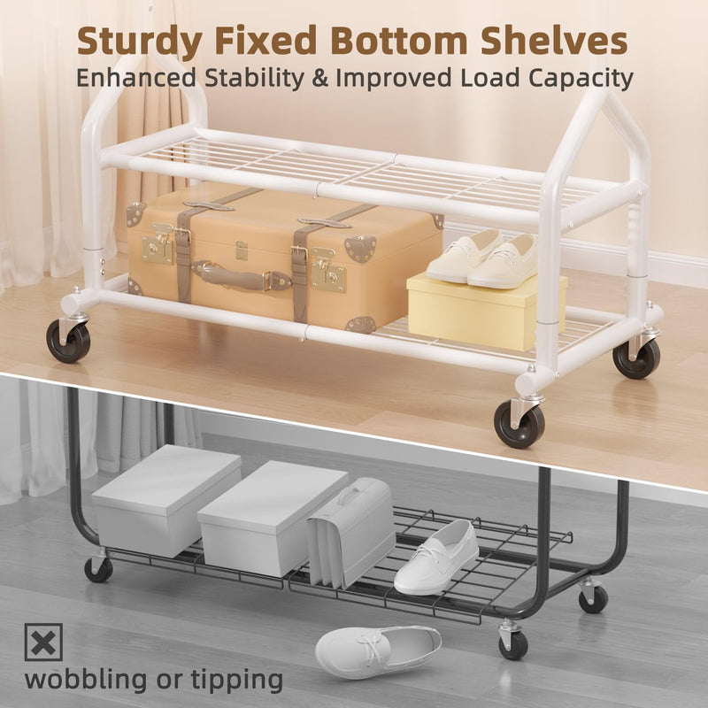 Heavy Duty Clothes Rail Clothing with Shelves