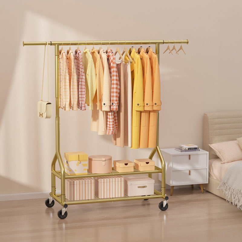 Heavy Duty Clothes Rail Clothing with Shelves