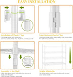 Heavy Duty Clothes Rail for Corner with Hanging