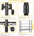 Heavy Duty Clothes Rail for Corner L Shaped