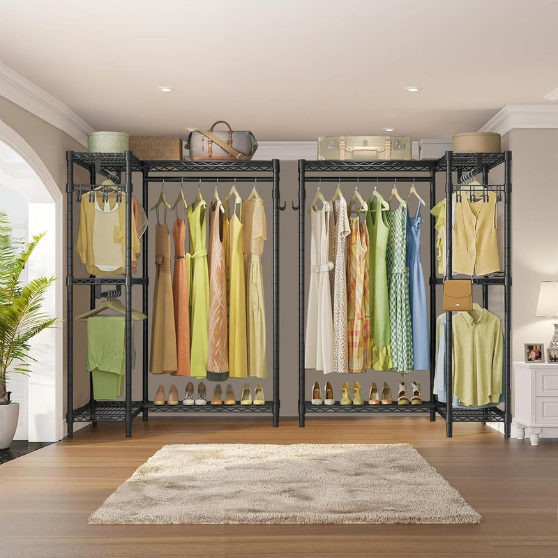 Heavy Duty Clothes Rail for Corner with Hanging