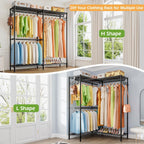 Heavy Duty Clothes Rail for Corner L Shaped