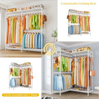 Heavy Duty Clothes Rail for Corner with Hanging