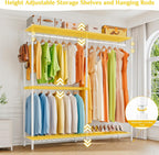 Heavy Duty Clothes Rail for Corner with Hanging
