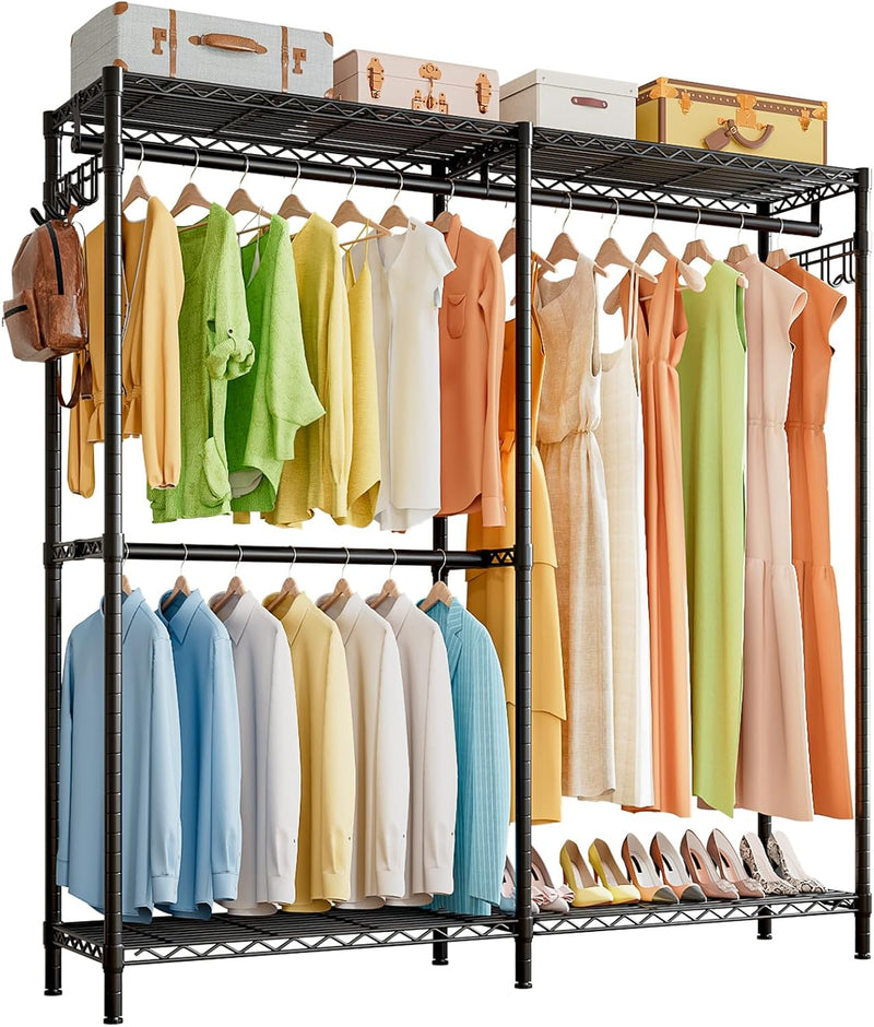 Heavy Duty Clothes Rail for Corner with Hanging