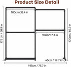 Heavy Duty Clothes Rail for Families Or Homes