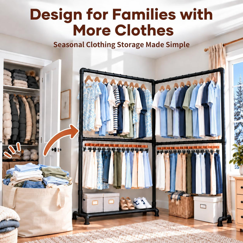 Heavy Duty Clothes Rail for Families Or Homes