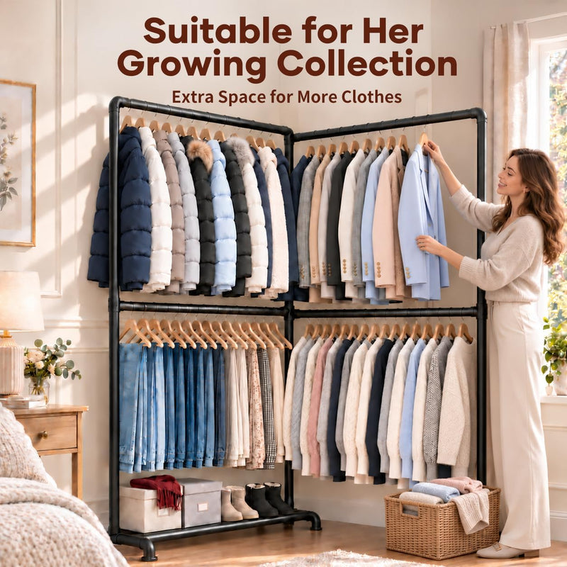 Heavy Duty Clothes Rail for Families Or Homes