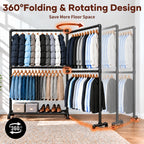 Heavy Duty Clothes Rail for Families Or Homes