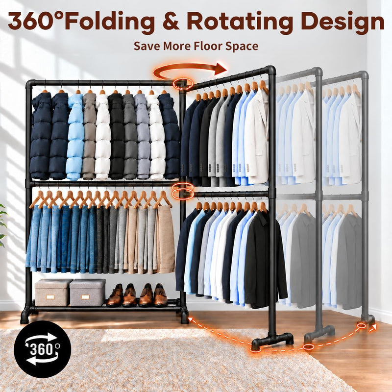 Heavy Duty Clothes Rail for Families Or Homes
