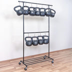Heavy Duty Clothes Rail Mobile Wardrobe with Adjustable