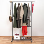 Heavy Duty Clothes Rail Mobile Wardrobe with Adjustable