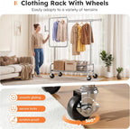 Heavy Duty Clothes Rail on Wheels