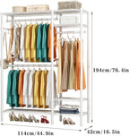 Heavy Duty Clothes Rail Rack Metal Garment