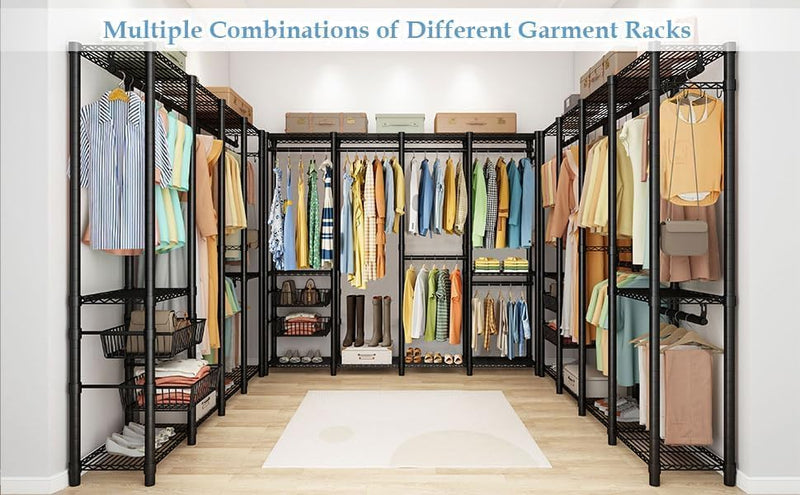 Heavy Duty Clothes Rail with 2 Slid Baskets