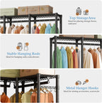 Heavy Duty Clothes Rail with 2 Slid Baskets