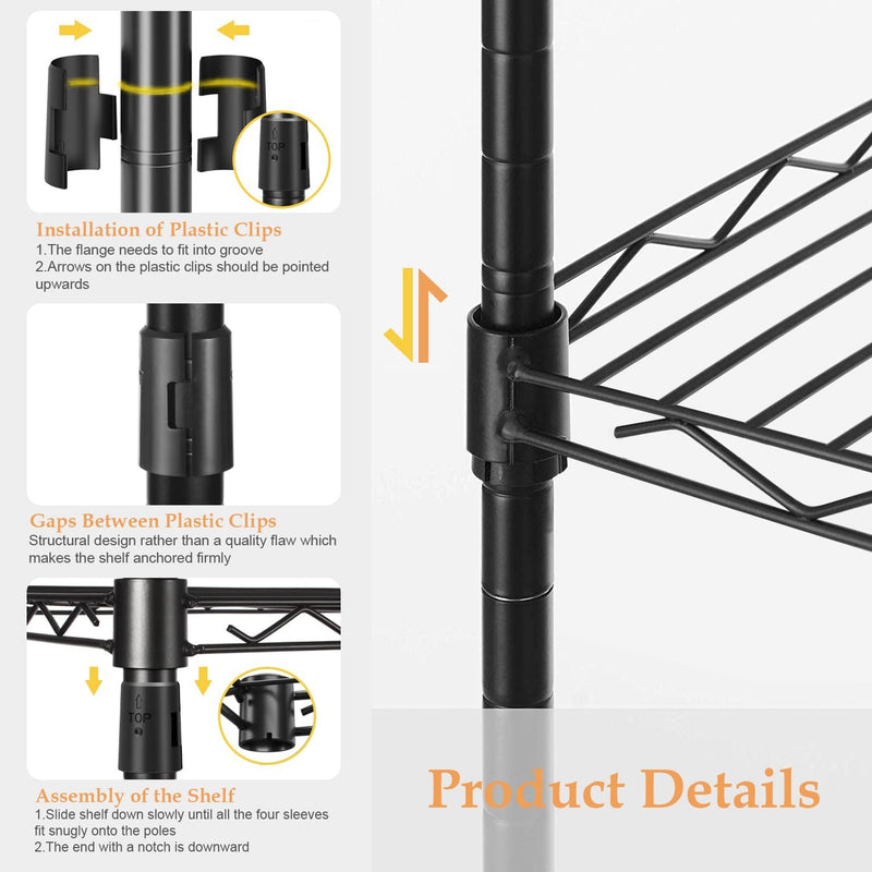 Heavy Duty Clothes Rail with 2 Slid Baskets