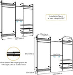 Heavy Duty Clothes Rail with 6 Shelves 2