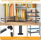 Heavy Duty Clothes Rail with 6 Shelves 2