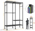 Heavy Duty Clothes Rail with Adjustable Shelves
