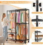 Heavy Duty Clothes Rail with Adjustable Shelves
