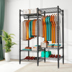 Heavy Duty Clothes Rail with Adjustable Shelves Freestanding