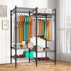 Heavy Duty Clothes Rail with Adjustable Shelves Freestanding