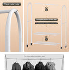 Heavy Duty Clothes Rail with Dust Cover 2-In-1metal