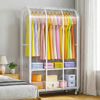 Heavy Duty Clothes Rail with Dust Cover 2-In-1metal
