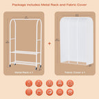 Heavy Duty Clothes Rail with Dust Cover 6FT