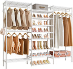 Heavy Duty Clothes Rail with Shoe Rack Adjustable