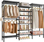 Heavy Duty Clothes Rail with Shoe Rack Adjustable