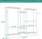 Heavy Duty Clothes Rails Portable Clothing Rack Freestanding