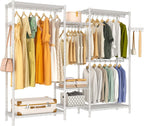 Heavy Duty Clothes Rails Portable Clothing Rack Freestanding