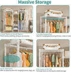Heavy Duty Clothes Rails Portable Clothing Rack Freestanding