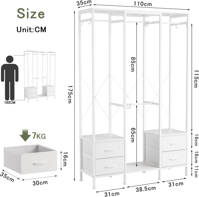 Heavy Duty Clothing Rail Clothes Railk Wardrobe