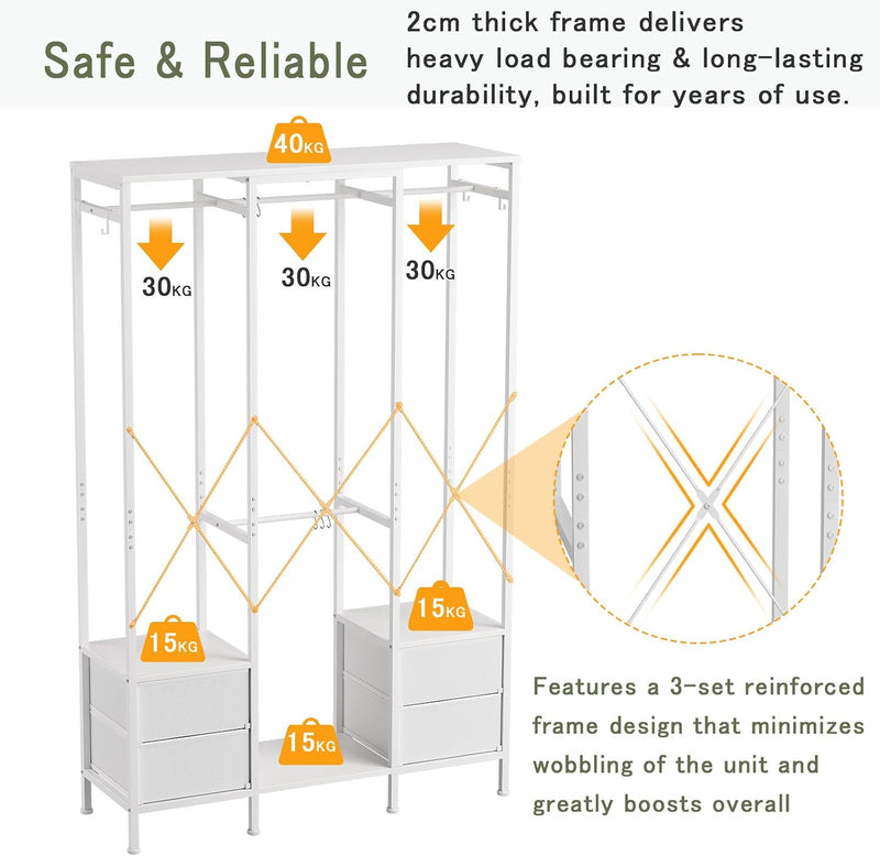 Heavy Duty Clothing Rail Clothes Railk Wardrobe