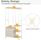 Heavy Duty Clothing Rail Wardrobe with 3 Drawers