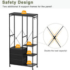 Heavy Duty Clothing Rail Wardrobe with 3 Drawers